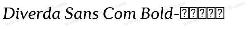 Diverda Sans Com Bold字体转换